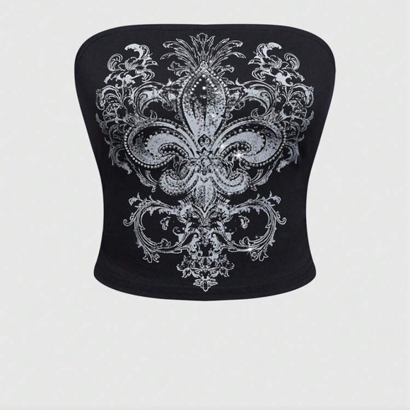 Romwe goth y2k tube top - Picture 1 of 4
